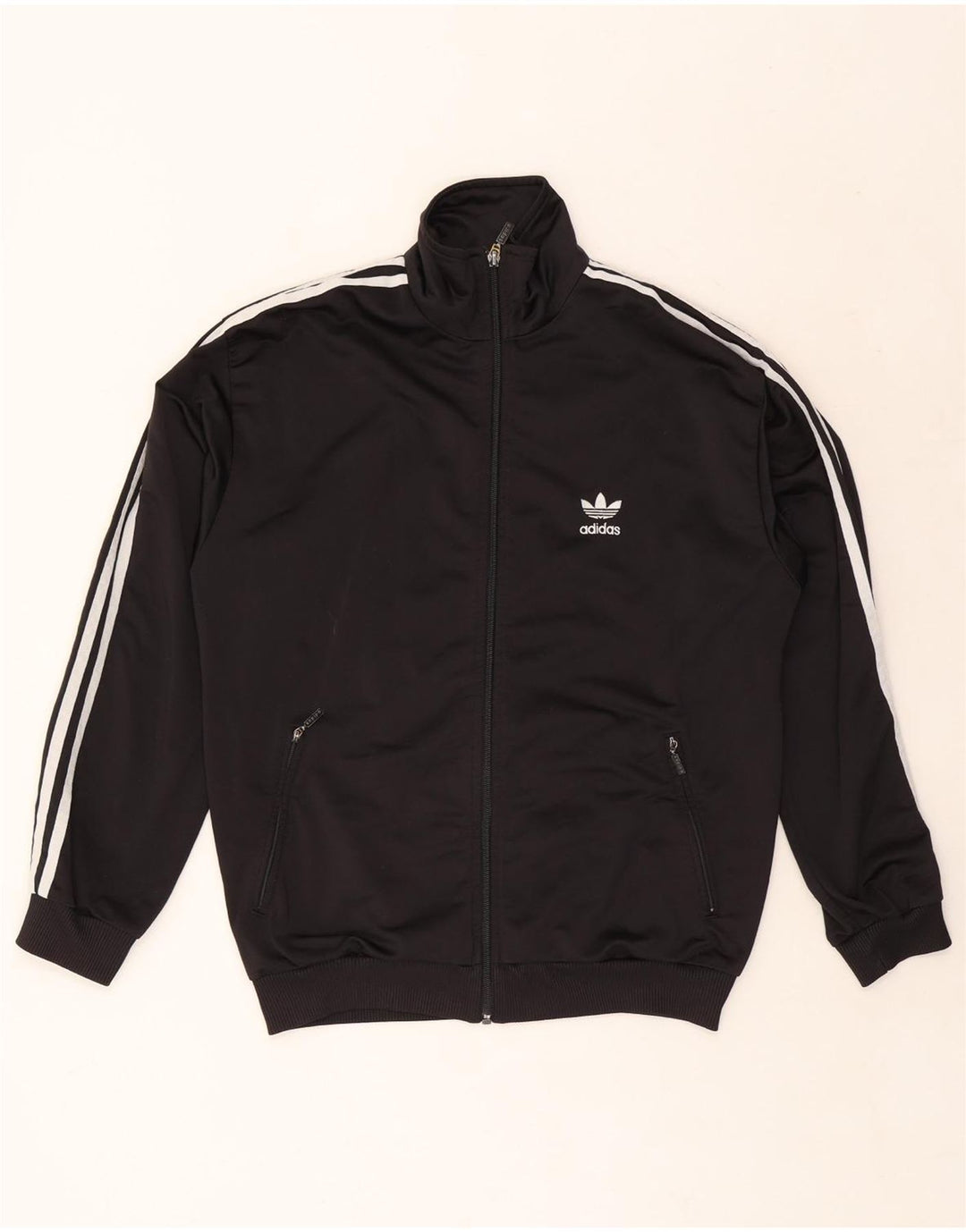 ADIDAS Træningsdragt til mænd, topjakke UK 34/36 Lille sort polyester