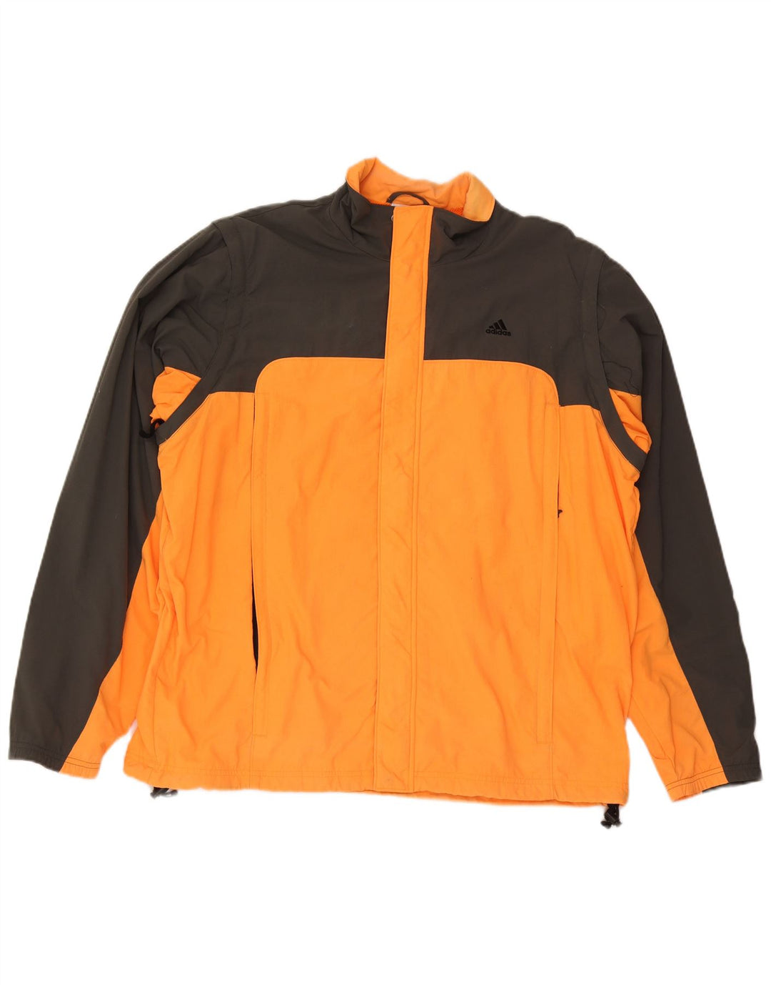 Adidas Regnjakke til mænd UK 42 XL Orange Colourblock Polyester