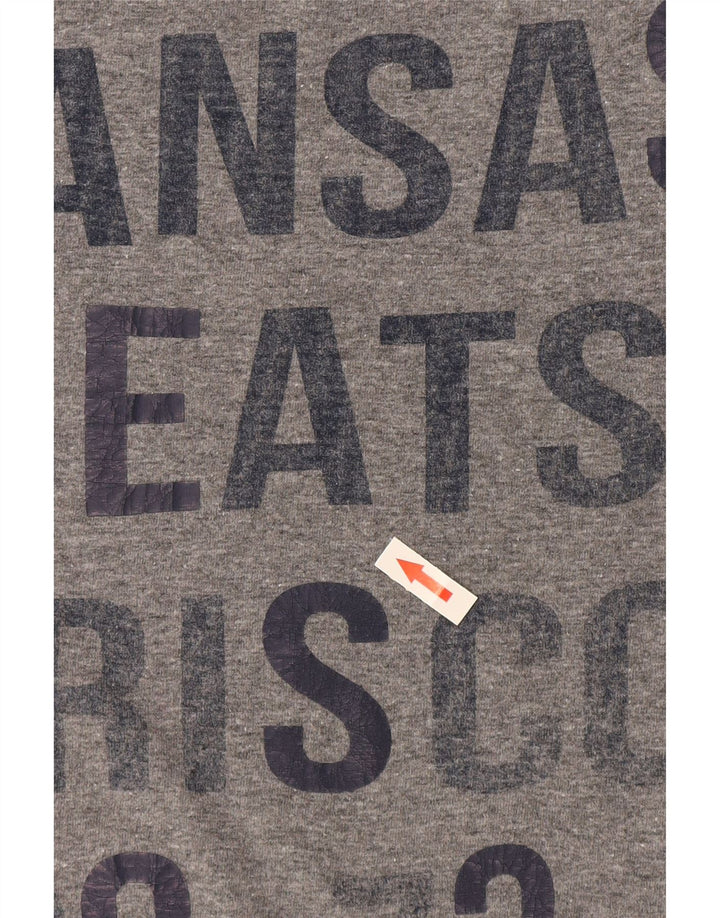 Lee Herre Slim Fit Grafisk T-Shirt Top XL Grå Bomuld