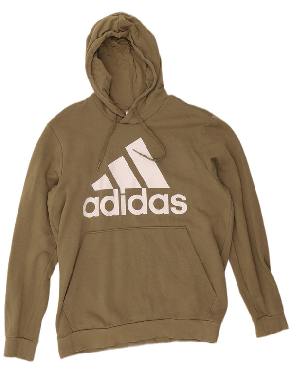 Adidas Grafisk hættetrøje til mænd Large Khaki Bomuld