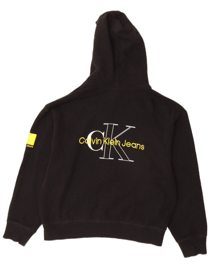 CALVIN KLEIN JEANS Grafisk hættetrøje til mænd mellem sort bomuld