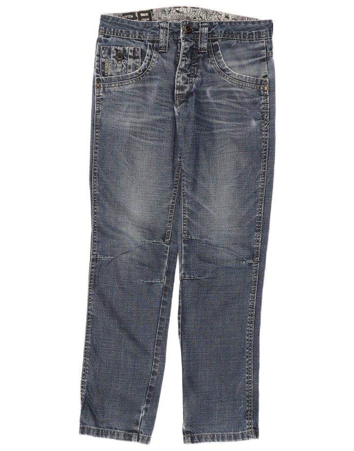 Springfield Herre Grafiske Straight Jeans W28 L30 Blå Bomuld