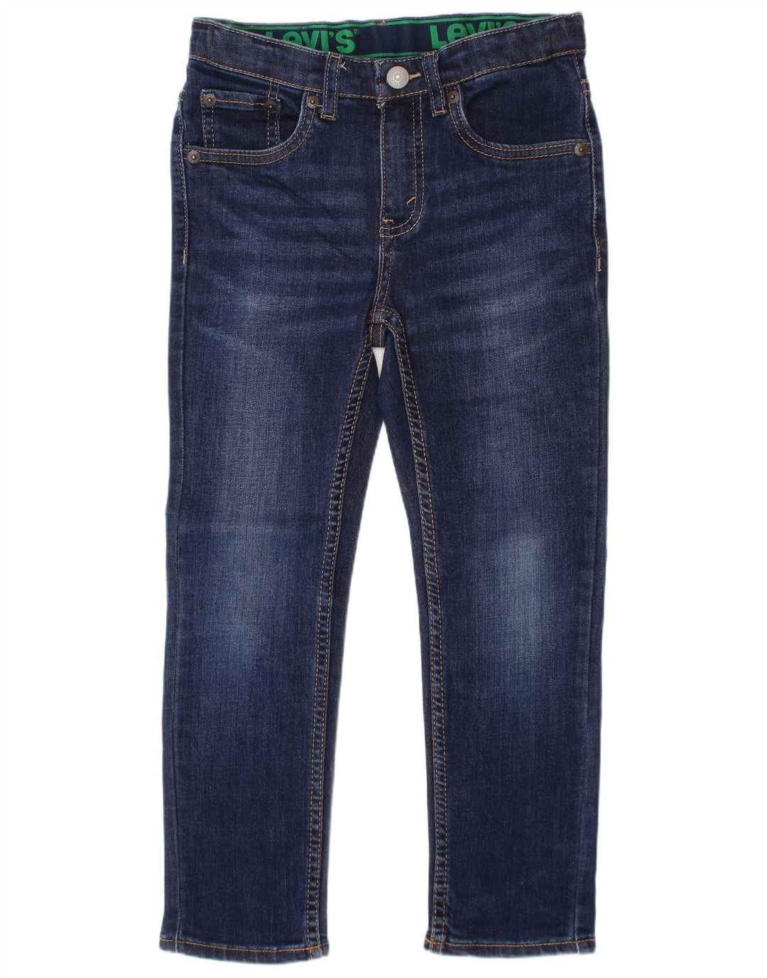 LEVI'S Boys 510 Skinny Jeans 5-6 år W24 L20 Marineblå Bomuld