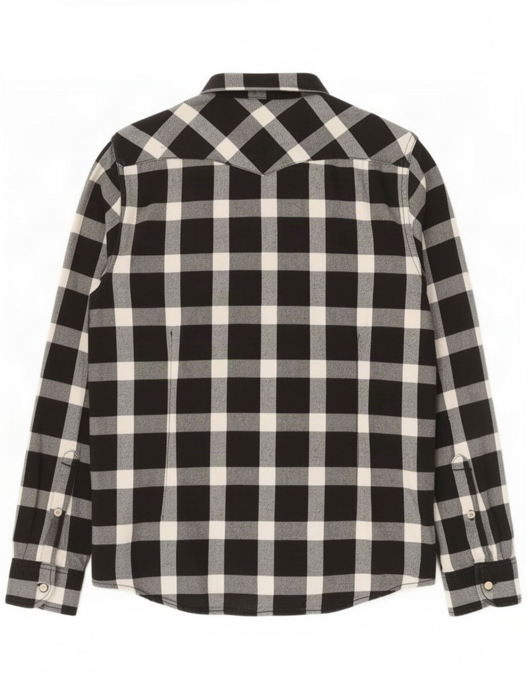 Lee Herre Slim Fit Flanellskjorte Medium Sort Ternet Bomuld