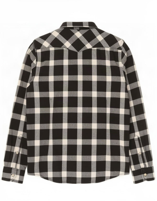 Lee Herre Slim Fit Flanellskjorte Medium Sort Ternet Bomuld