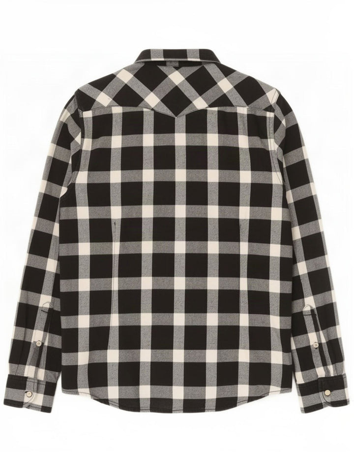 Lee Herre Slim Fit Flanellskjorte Medium Sort Ternet Bomuld