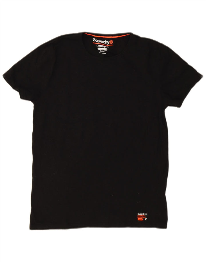 Superdry Slim Fit T-shirt top mellem sort bomuld til mænd
