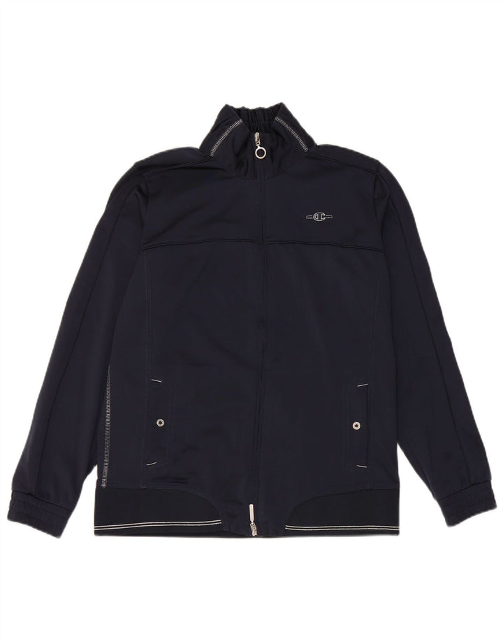 Champion Dame Easy Fit træningsdragt Topjakke UK 10 Small Navy Blue
