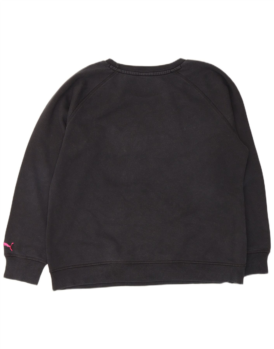 Puma Graphic Sweatshirt Jumper UK 16 Stor sort bomuld