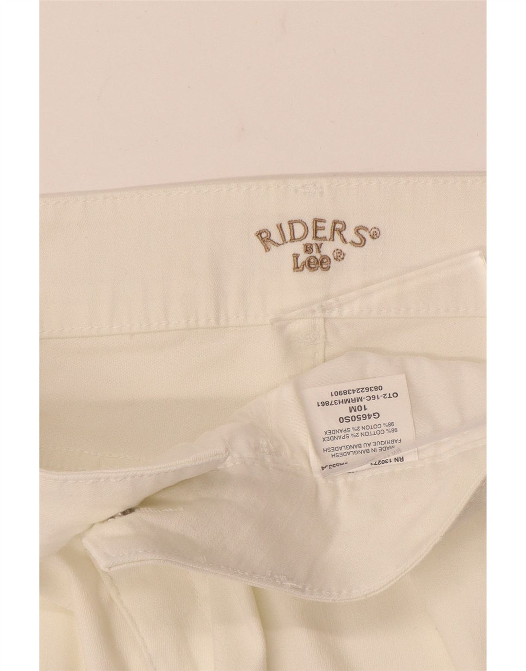 LEE Dame Riders Casual Shorts US 10 Large W34 White Bomuld