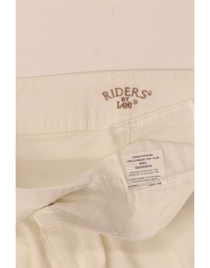 LEE Dame Riders Casual Shorts US 10 Large W34 White Bomuld