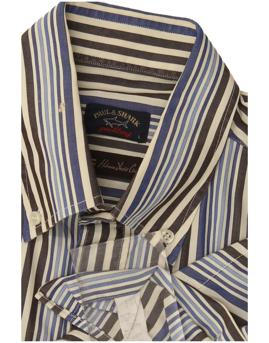 PAUL & SHARK Herre Yachting Shirt Stor flerfarvet stribet bomuld