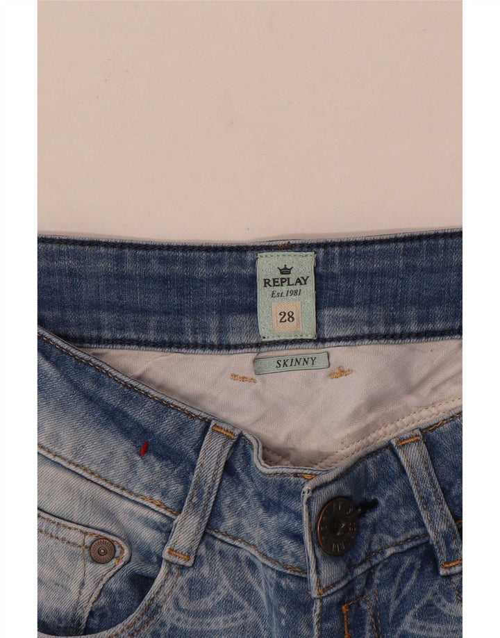 Replay Dame Skinny Jeans W28 L30 Blå