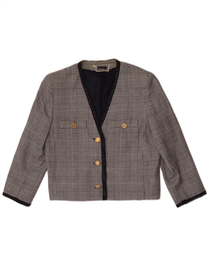 Luisa Spagnoli Dame 3/4 ærmet blazerjakke IT 44 Medium Grå
