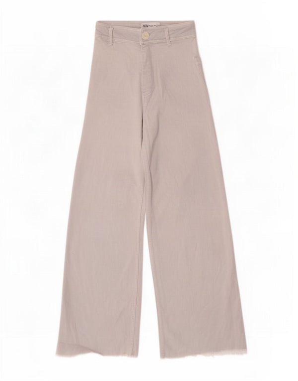Zara Womens The Marine Højtaljede lige jeans EU 32 2XS W22 L28 Grå