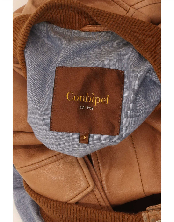 Conbipel Herre Læder Bomber Jacket IT 56 2XL Brun