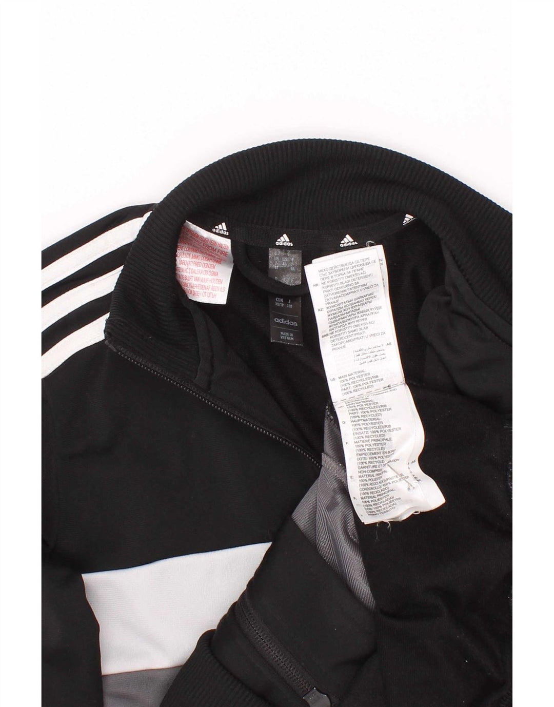 Adidas Træningsdragt Topjakke til drenge 7-8 år Sort Colourblock Polyester