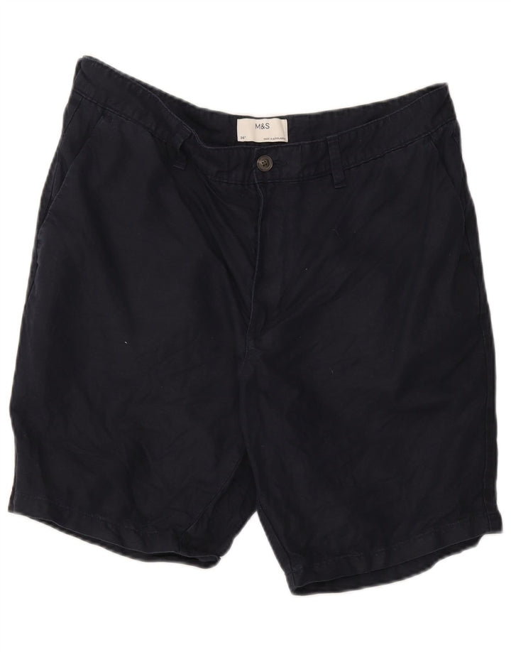 Marks & Spencer Herre Chino Shorts W36 Large Navy Blue Bomuld