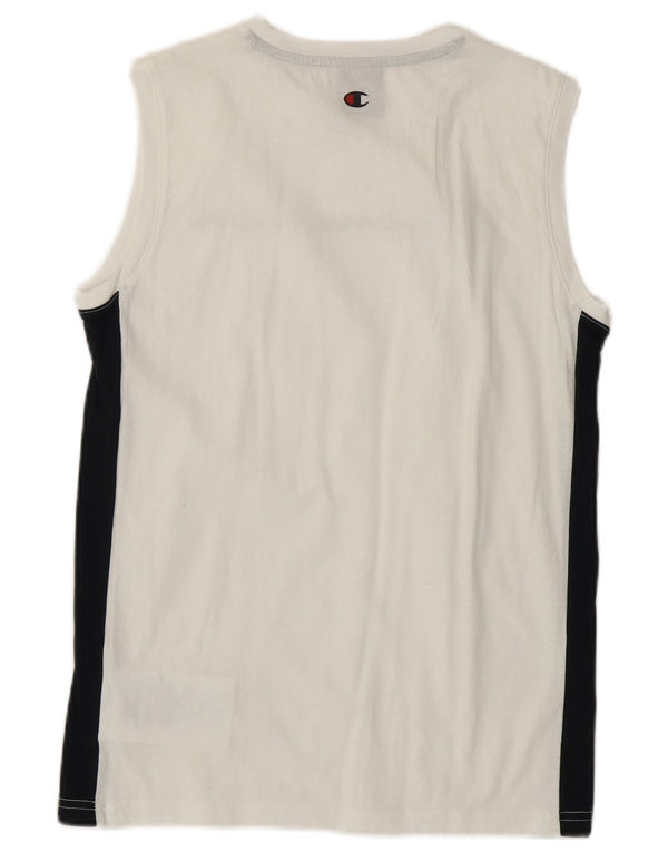 Champion Drenge Grafisk Vest Top 11-12 år Large White Colourblock Sports
