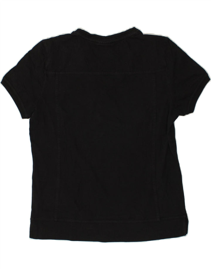 CHAMPION Womens Easy Fit T-Shirt Top UK 14 Large Black | Vintage Champion | Thrift | Second-Hand Champion | Used Clothing | Messina Hembry 