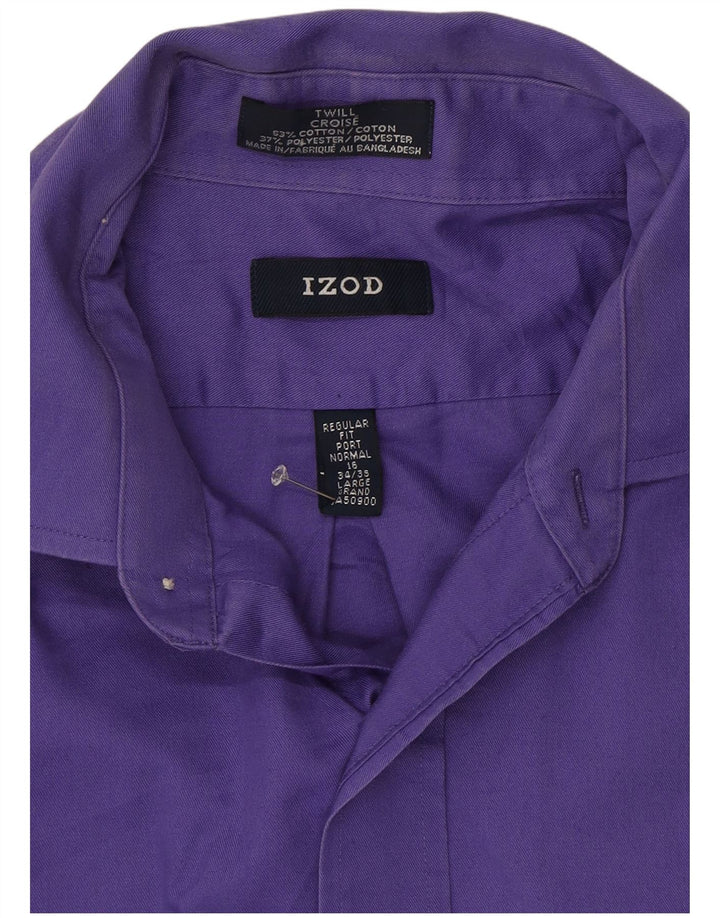 Izod Herreskjorte str. 16 Large Lilla Bomuld