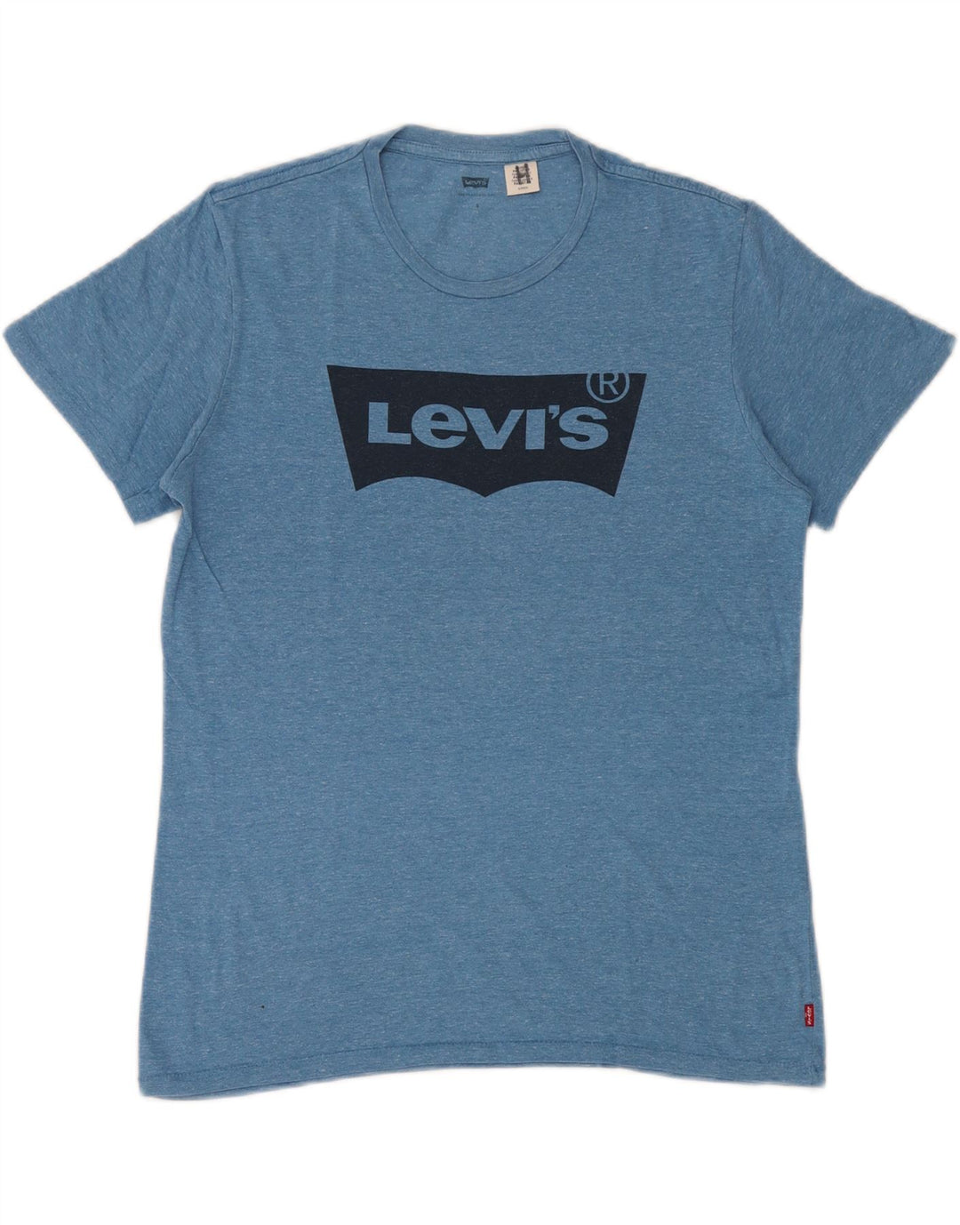 Levi's Grafisk T-shirt til mænd, lille, blå flækket