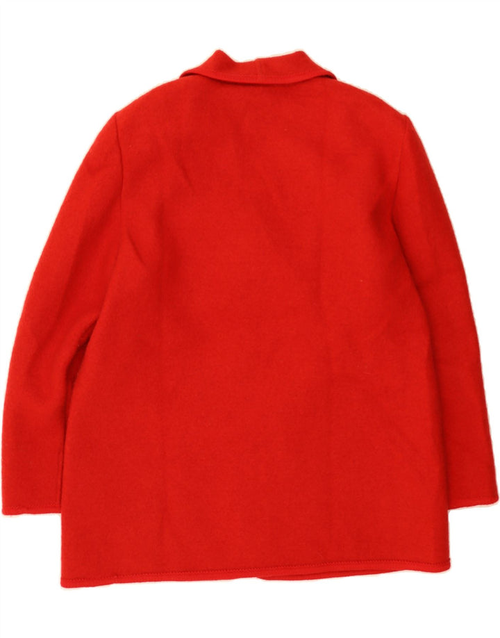 TYROLEAN Womens Overcoat UK 16 Large Red Floral Vintage Tyrolean and Second-Hand Tyrolean from Messina Hembry 
