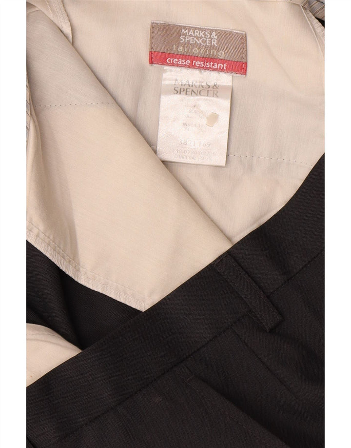 Marks & Spencer Straight Suit Bukser til mænd W34 L29 Grå polyester