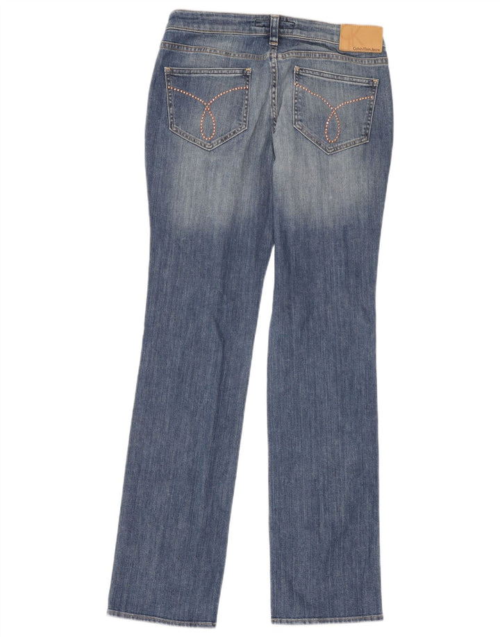 Calvin Klein Dame Straight Jeans W30 L34 Blå Bomuld