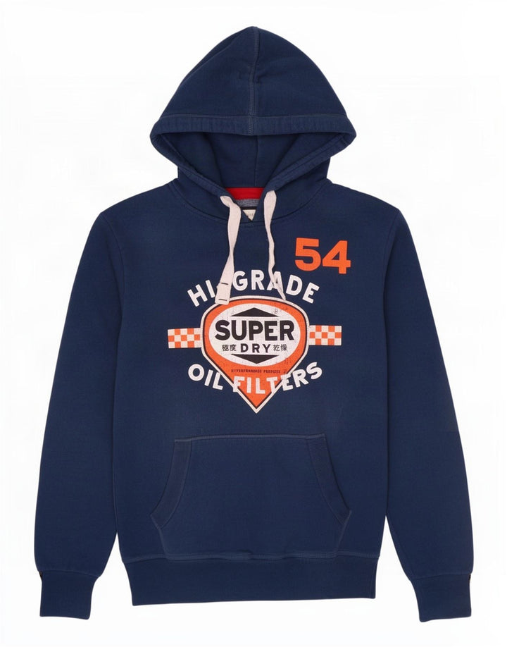 Superdry Grafisk hættetrøje til mænd mellem marineblå bomuld