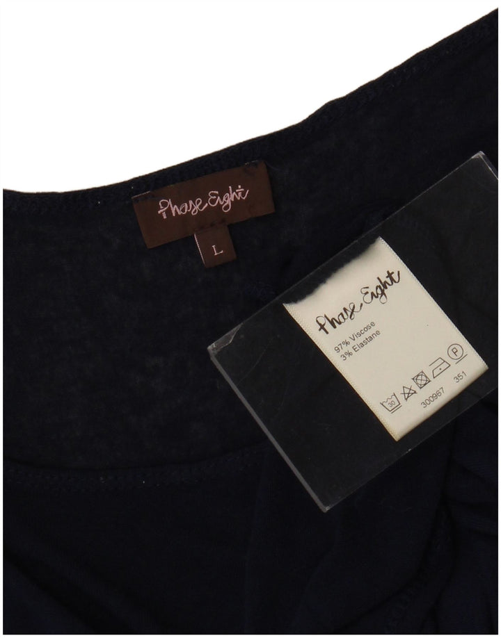 Phase Eight Womens Oversized Top Langærmet UK 16 Large Navy Blue Viscose