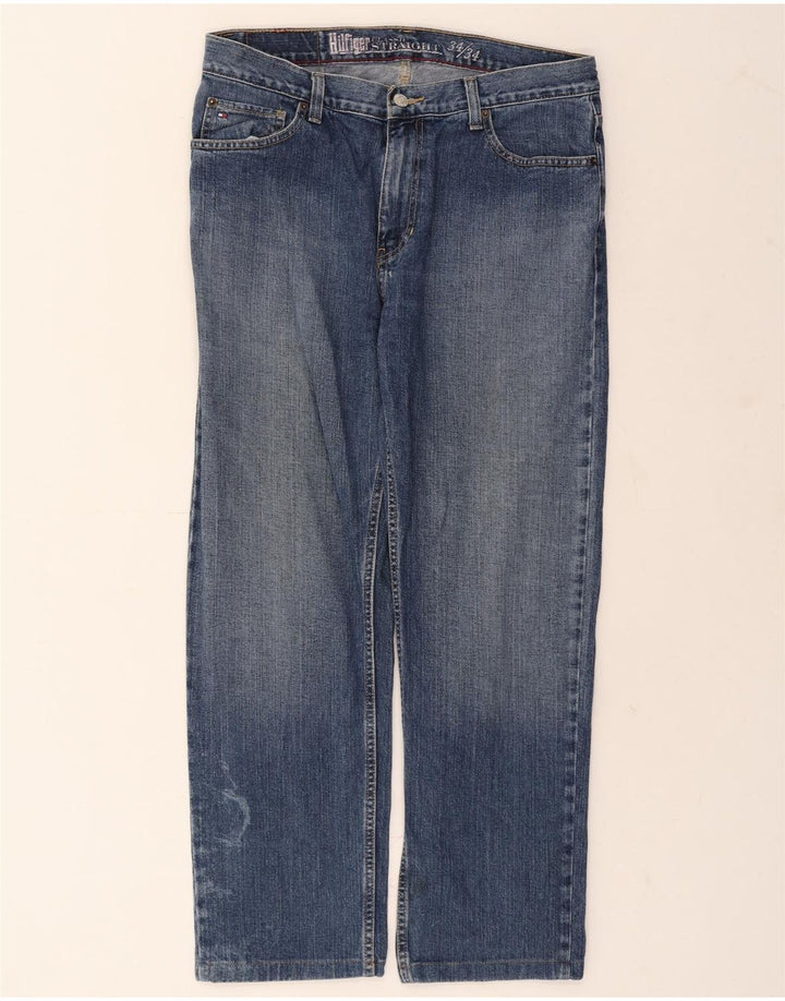 TOMMY HILFIGER Mens Classic Straight Jeans W34 L29 Blue Cotton Vintage Tommy Hilfiger and Second-Hand Tommy Hilfiger from Messina Hembry 
