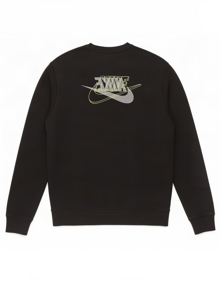 Nike grafisk sweatshirt til mænd, lille sort bomuld