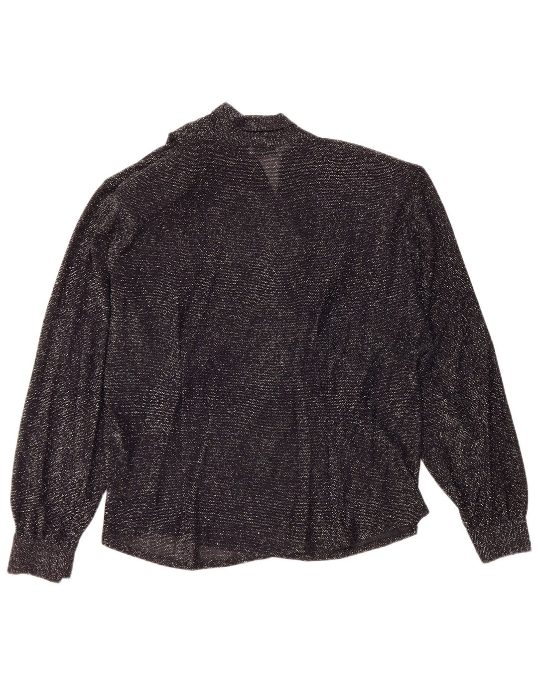 Giulia Galanti Dame Langærmet Bluse Top UK 14 Medium Sort Flecked