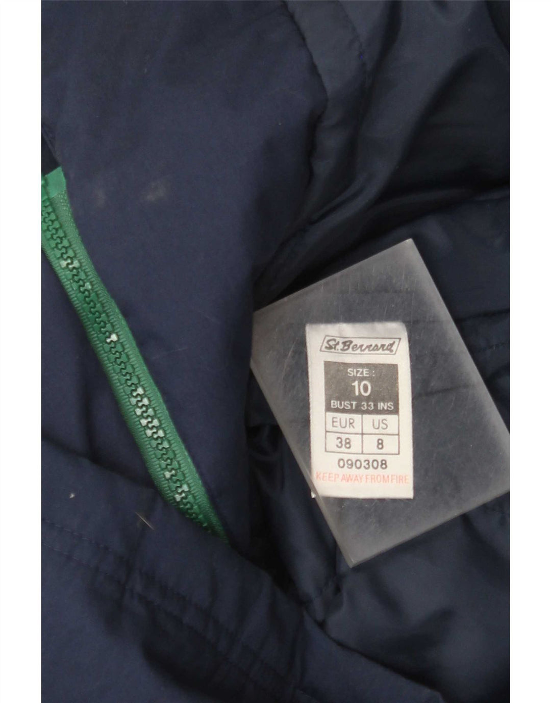 St. Bernard Dame Oversized Regnfrakke UK 10 Small Navy Blue Polyester