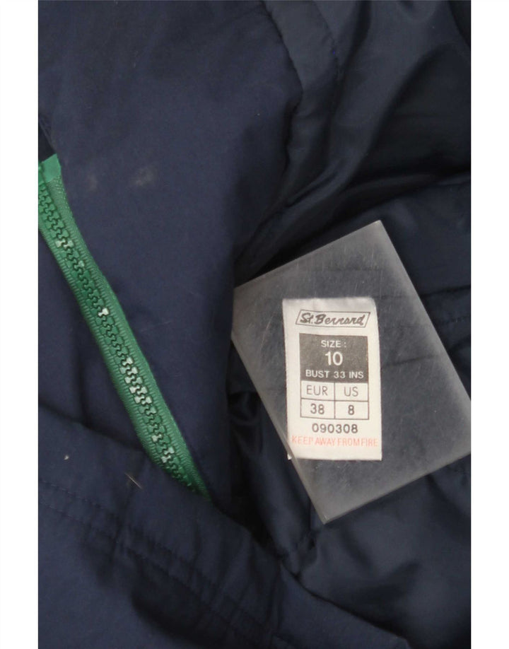 St. Bernard Dame Oversized Regnfrakke UK 10 Small Navy Blue Polyester