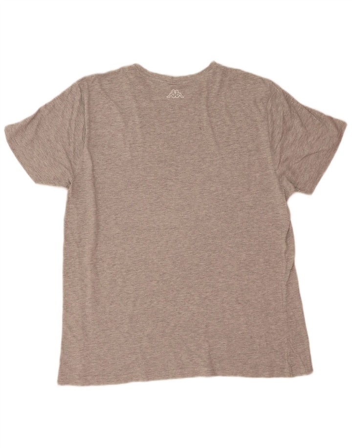 Kappa Herre Grafisk T-Shirt Top 2XL Grå Flecked