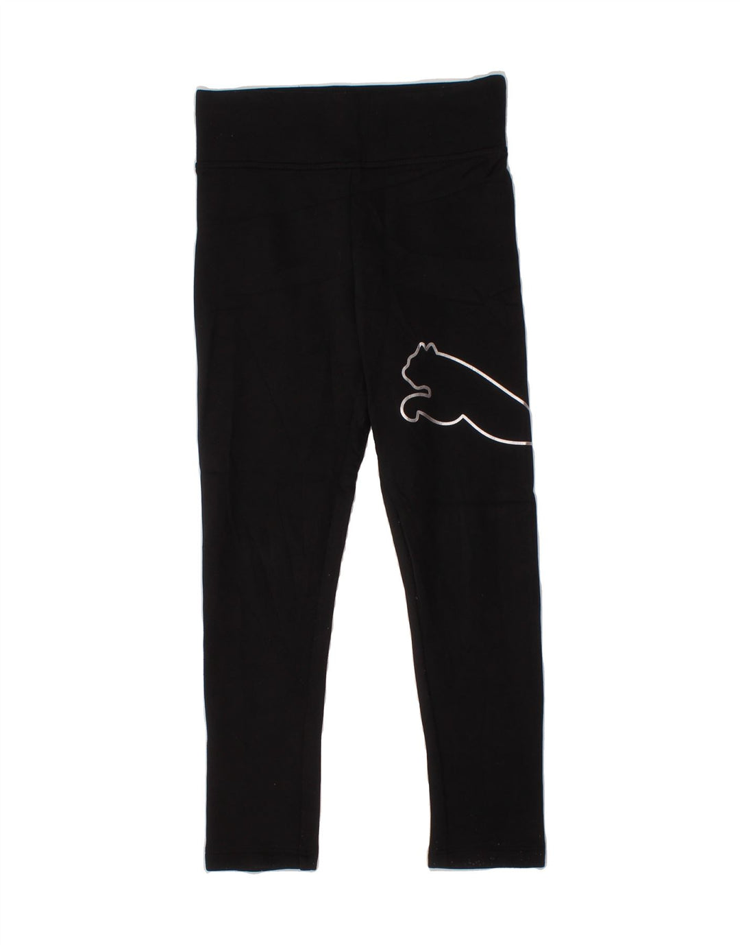 PUMA Girls Graphic Leggings 5-6 Years Small  Black Vintage Puma and Second-Hand Puma from Messina Hembry 