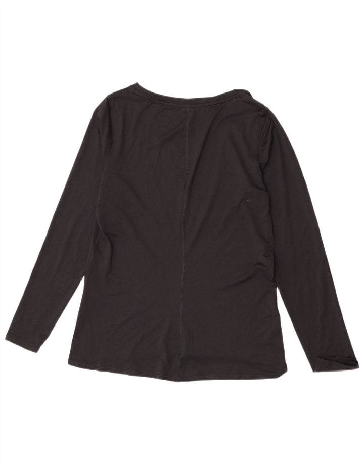 Under Armour Dame Heat Gear Top Langærmet UK 14 Medium Sort