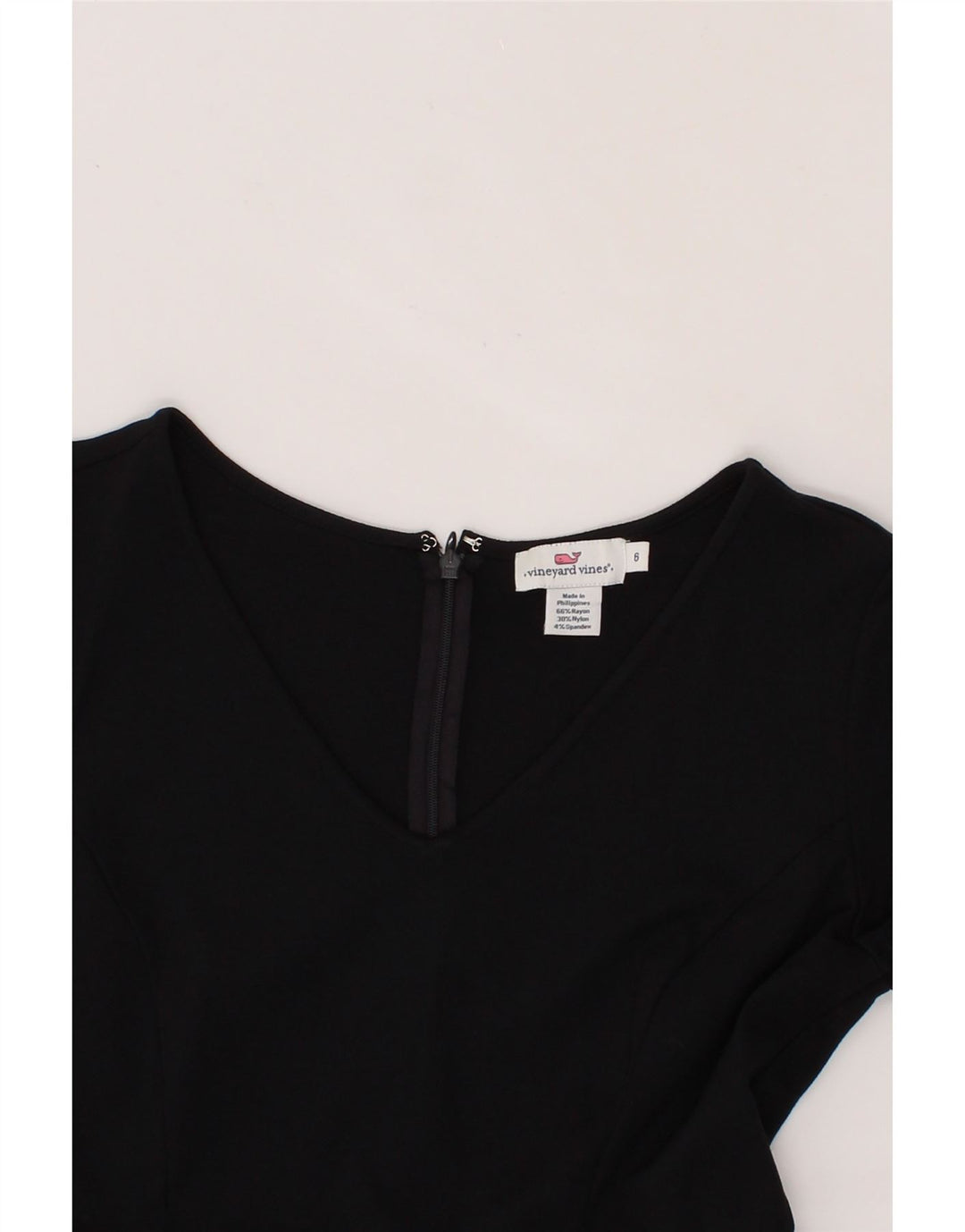 VINEYARD VINES Womens A-Line Dress US 6 Medium Black Rayon Vintage Vineyard Vines and Second-Hand Vineyard Vines from Messina Hembry 