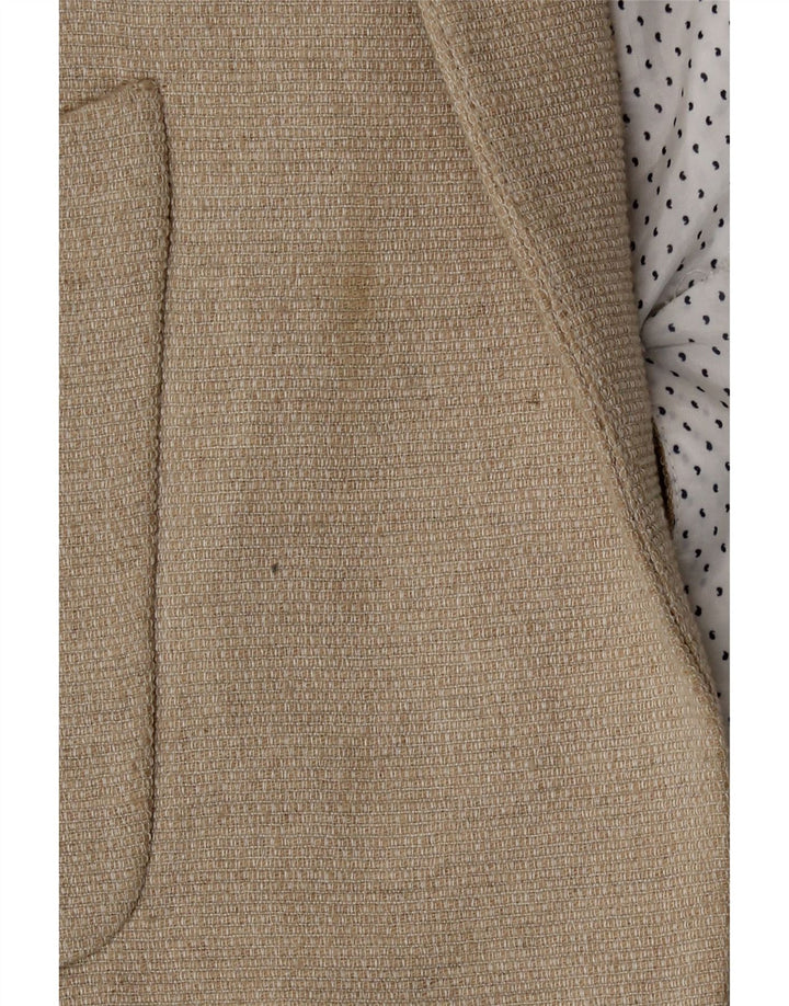Zara Womens Open Blazer Jacket UK 16 Large Off White