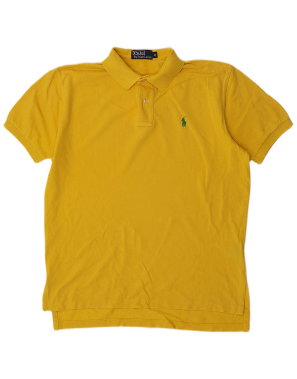Polo Ralph Lauren Mens Polo Shirt Medium Yellow Cotton