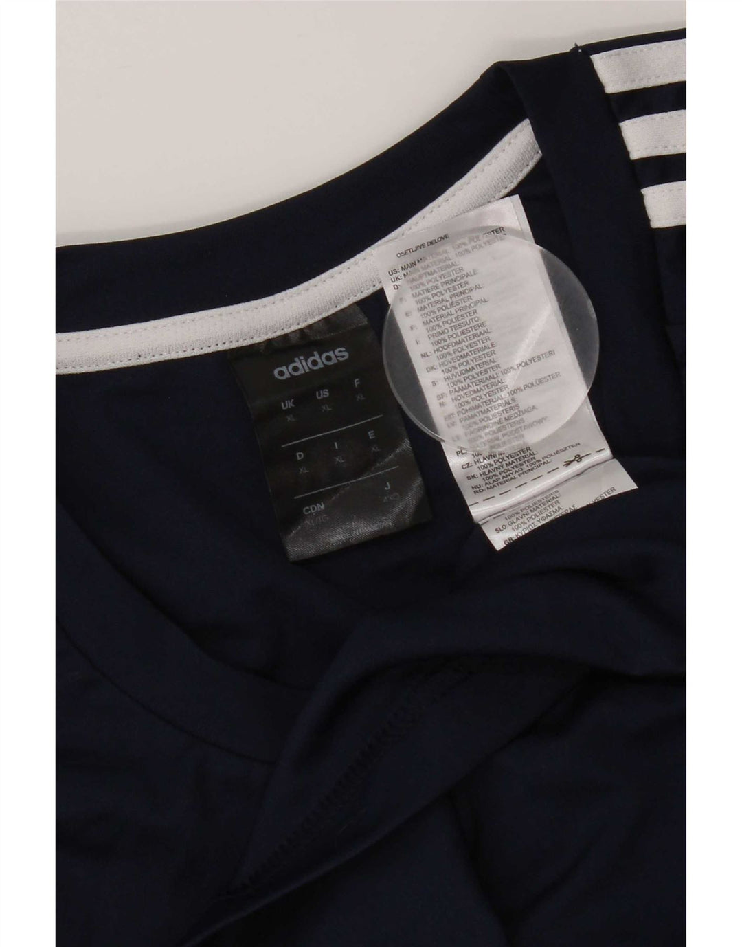 Adidas Herre Climalite T-Shirt Top XL Navy Blue Polyester