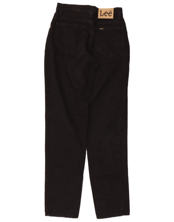 LEE Kvinder Højtaljede tilspidsede Jeans W28 L33 Sort Bomuld