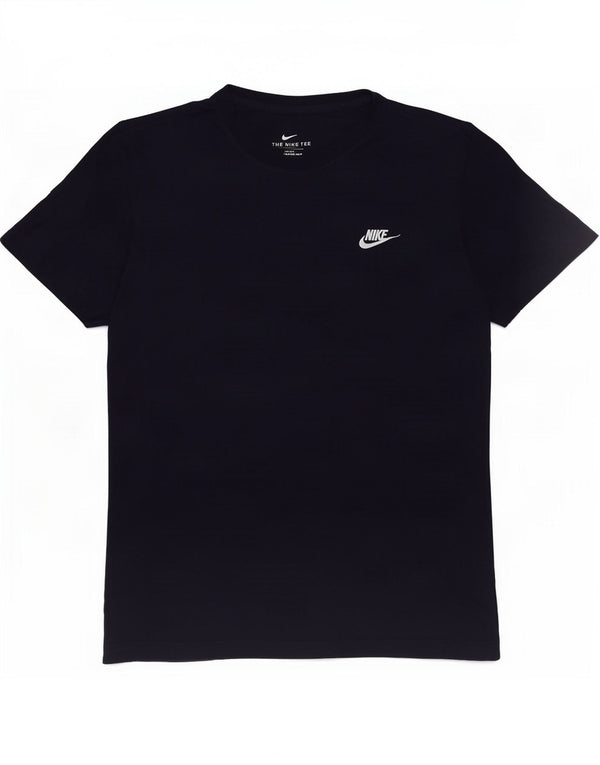 Nike T-shirt top til kvinder UK 14 Medium marineblå bomuld
