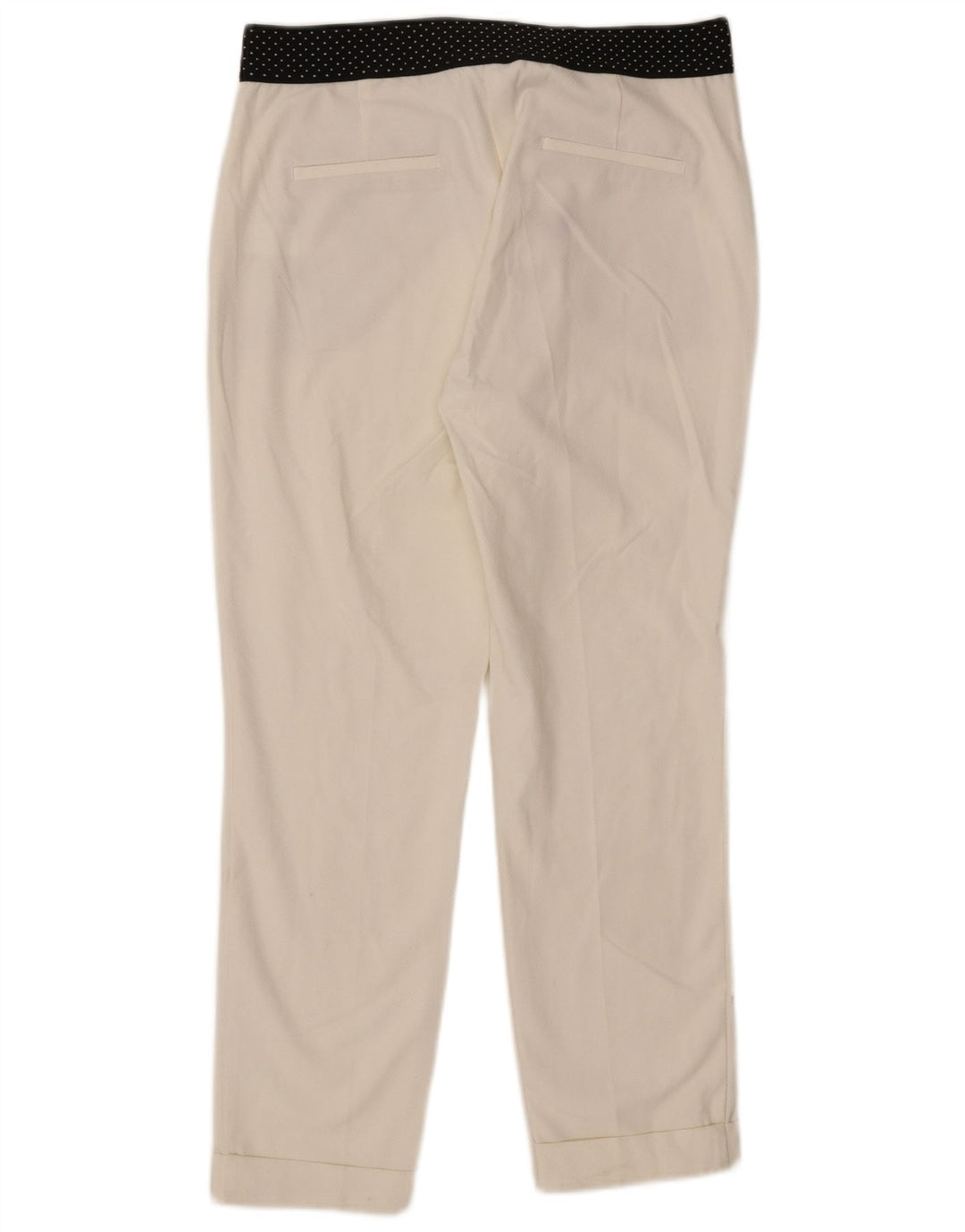 Zara Slim Chino Bukser Large W30 L27 Hvid Colourblock Polyester