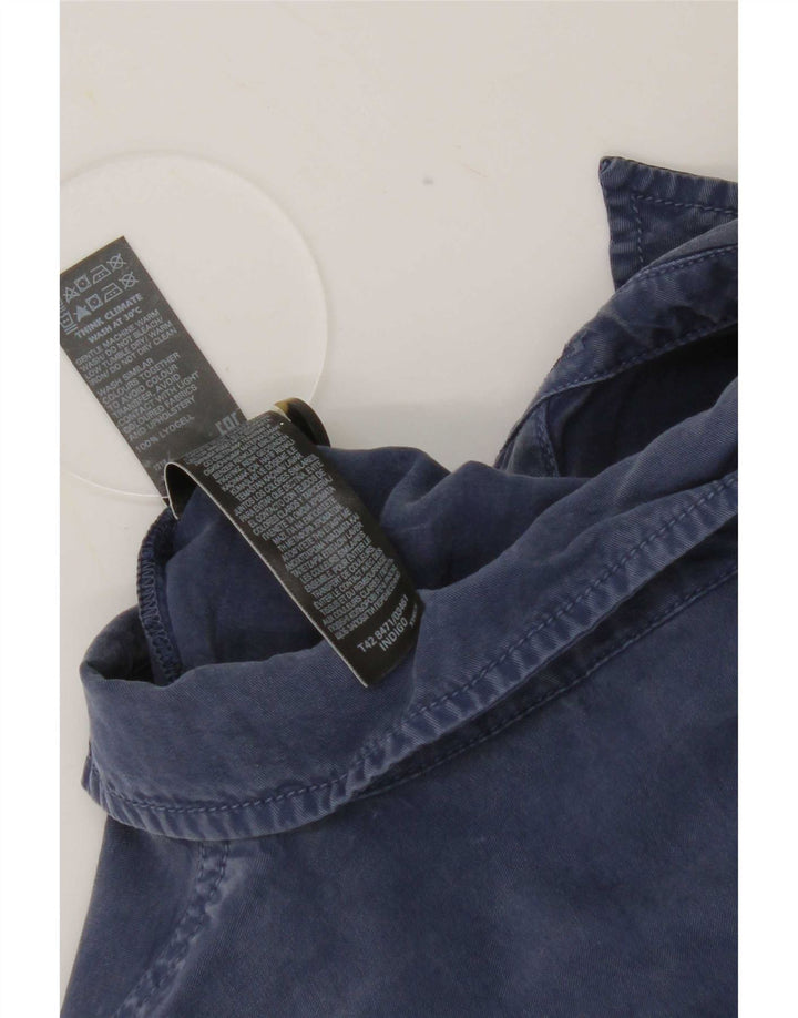 Marks & Spencer Dame Langærmet Jumpsuit UK 8 Small Blue Lyocell