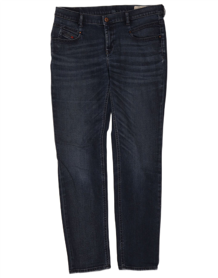 Diesel Dame Belthy Regular Slim Straight Jeans W29 L30 Marineblå Bomuld