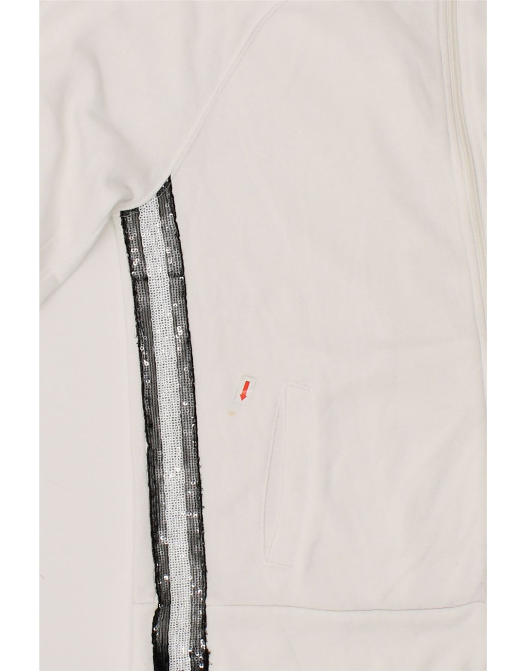 CHAMPION Womens Tracksuit Top Jacket UK 14 Large White Cotton Vintage Champion and Second-Hand Champion from Messina Hembry 