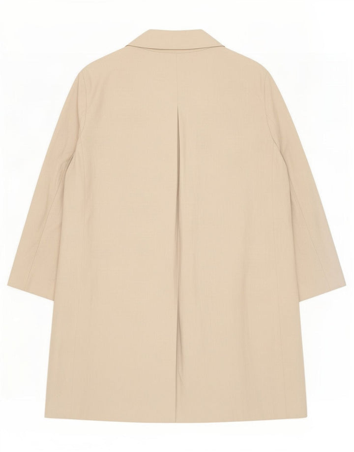 Benetton Dame Overfrakke UK 12 Medium Beige Linned